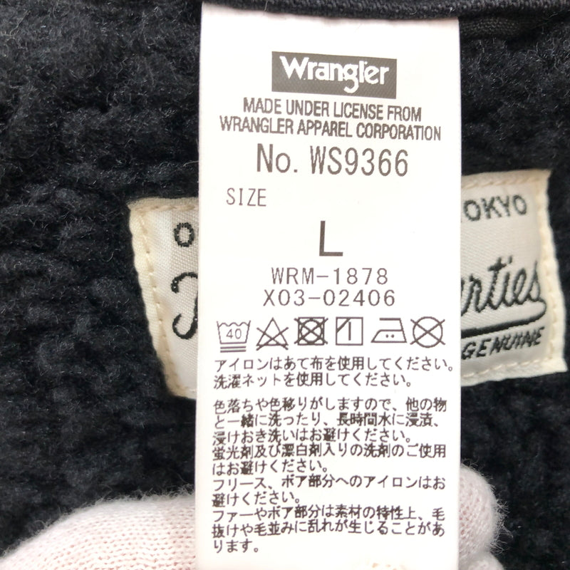 【中古品】【メンズ】 WACKO MARIA ワコマリア × WRANGLER ラングラー TRUCKER JACKET WS9366 トラッカージャケット ボア デニム アウター 142-260827-hn-01-fur サイズ：L カラー：ブラック 万代Net店