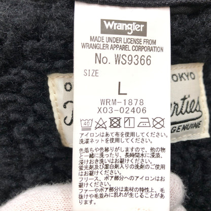 【中古品】【メンズ】 WACKO MARIA ワコマリア × WRANGLER ラングラー TRUCKER JACKET WS9366 トラッカージャケット ボア デニム アウター 142-260827-hn-01-fur サイズ：L カラー：ブラック 万代Net店