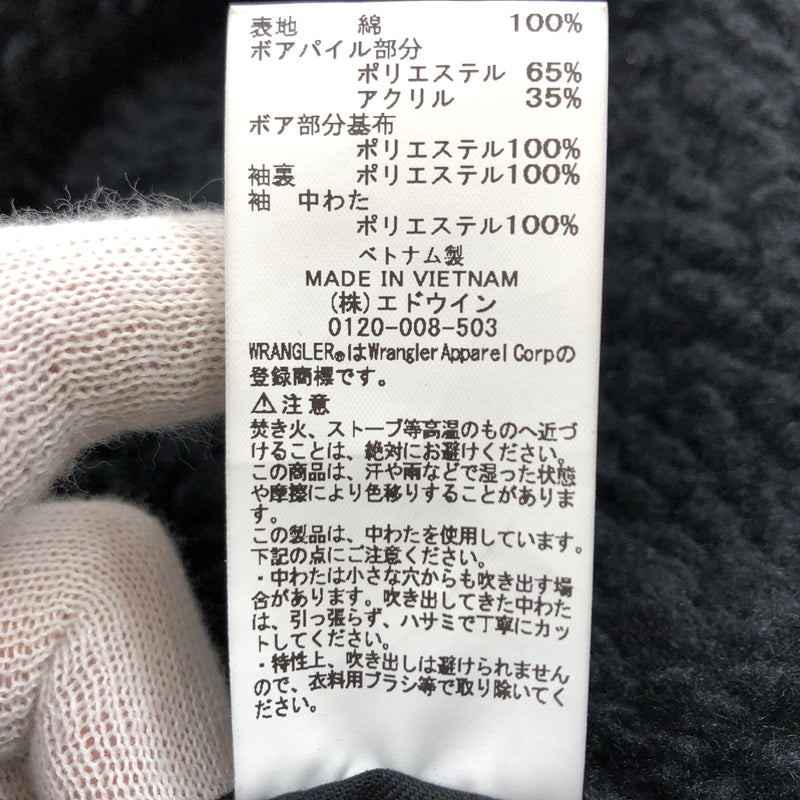 【中古品】【メンズ】 WACKO MARIA ワコマリア × WRANGLER ラングラー TRUCKER JACKET WS9366 トラッカージャケット ボア デニム アウター 142-260827-hn-01-fur サイズ：L カラー：ブラック 万代Net店