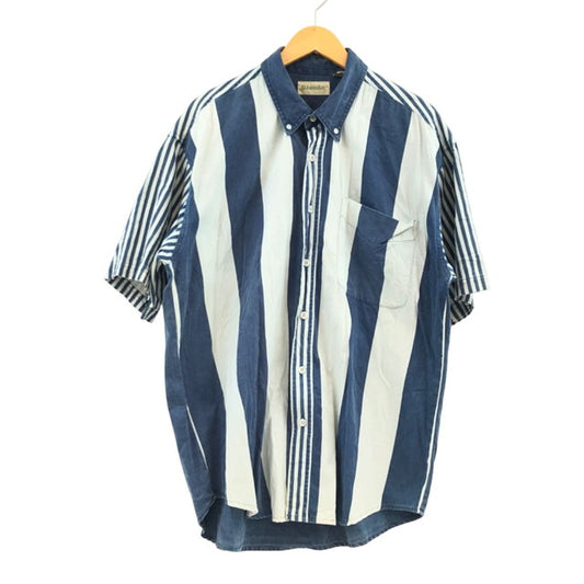 【現状渡し品】【メンズ】 ST.JOHN'S BAY セントジョンズ ベイ 半袖シャツ カジュアルシャツ トップス 146-251106-hn-10-fur サイズ：L カラー：ブルー系 万代Net店