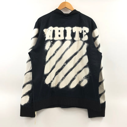 【現状渡し品】【メンズ】 OFF-WHITE オフホワイト 19SS SPRAY PRINT BOMBER JACKET スプレープリント ボンバージャケット アウター 142-260614-hn-02-fur サイズ：L カラー：ブラック/ホワイト 万代Net店