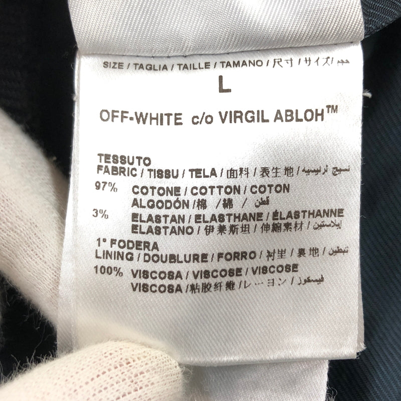 【現状渡し品】【メンズ】 OFF-WHITE オフホワイト 19SS SPRAY PRINT BOMBER JACKET スプレープリント ボンバージャケット アウター 142-260614-hn-02-fur サイズ：L カラー：ブラック/ホワイト 万代Net店