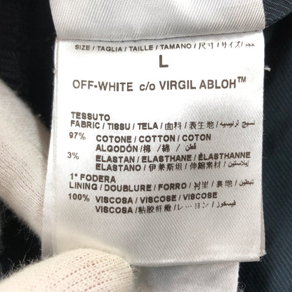 【現状渡し品】【メンズ】 OFF-WHITE オフホワイト 19SS SPRAY PRINT BOMBER JACKET スプレープリント ボンバージャケット アウター 142-260614-hn-02-fur サイズ：L カラー：ブラック/ホワイト 万代Net店