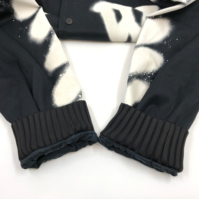 【現状渡し品】【メンズ】 OFF-WHITE オフホワイト 19SS SPRAY PRINT BOMBER JACKET スプレープリント ボンバージャケット アウター 142-260614-hn-02-fur サイズ：L カラー：ブラック/ホワイト 万代Net店