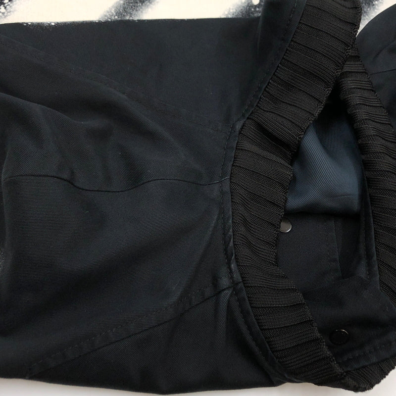【現状渡し品】【メンズ】 OFF-WHITE オフホワイト 19SS SPRAY PRINT BOMBER JACKET スプレープリント ボンバージャケット アウター 142-260614-hn-02-fur サイズ：L カラー：ブラック/ホワイト 万代Net店