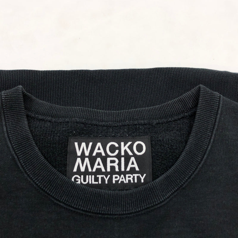 【中古品】【メンズ】 WACKO MARIA ワコマリア HEAVY WEIGHT CREW NECK SWEAT SHIRT 23FW-WMC-SS02 ヘビーウェイト クルーネック スウェットシャツ トレーナー トップス 142-260827-hn-03-fur サイズ：M カラー：ブラック 万代Net店