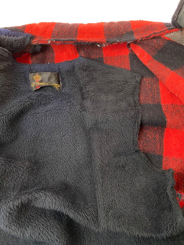【現状渡し品】【メンズ】 ANDERSON-LITTLE リトルアンデルセン 60S BUFFALO CHECK HUNTING JACKET チェックジャケット アウター 146-240831-ks-36-min サイズ：サイズ不明 カラー：レッド系 万代Net店