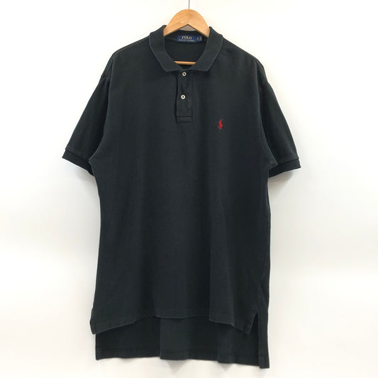 【現状渡し品】【メンズ】 POLO RALPH LAUREN ポロラルフローレン POLO SHIRT S/S 半袖ポロシャツ トップス 145-260614-hn-04-fur サイズ：XL カラー：ブラック 万代Net店