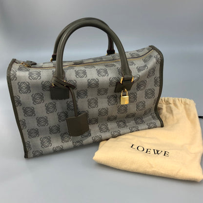 【中古品】【メンズ/レディース】 LOEWE ロエベ MADRID 1846 グレーロゴデザイン　ハンドバック 189-260215-SY-04-iwa 万代Net店