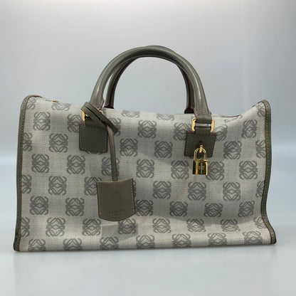 【中古品】【メンズ/レディース】 LOEWE ロエベ MADRID 1846 グレーロゴデザイン　ハンドバック 189-260215-SY-04-iwa 万代Net店