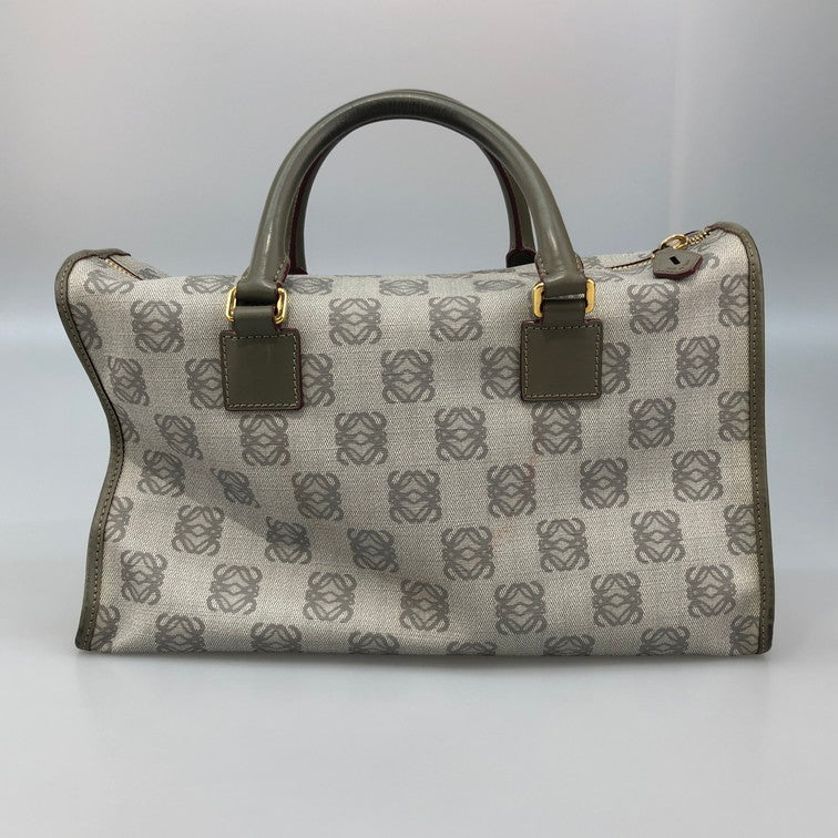 【中古品】【メンズ/レディース】 LOEWE ロエベ MADRID 1846 グレーロゴデザイン　ハンドバック 189-260215-SY-04-iwa 万代Net店