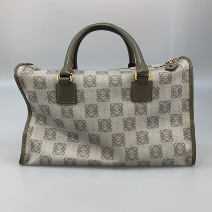【中古品】【メンズ/レディース】 LOEWE ロエベ MADRID 1846 グレーロゴデザイン　ハンドバック 189-260215-SY-04-iwa 万代Net店