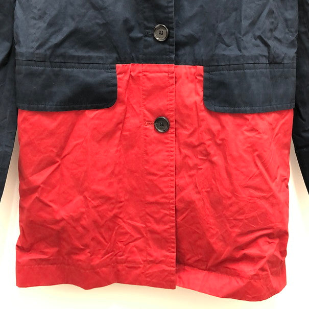 【中古品】【メンズ】 COACH コーチ レインコート ステンカラーコート ジャケット (fuz) 147-251101-nm-14-fuz サイズ：S カラー：ネイビー/レッド 万代Net店