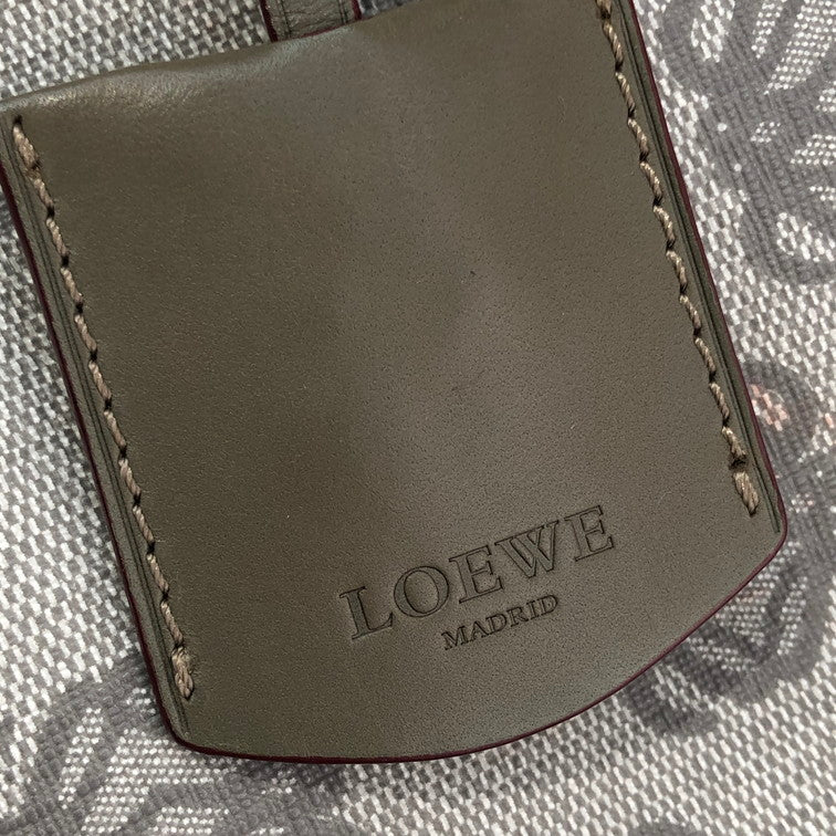 【中古品】【メンズ/レディース】 LOEWE ロエベ MADRID 1846 グレーロゴデザイン　ハンドバック 189-260215-SY-04-iwa 万代Net店
