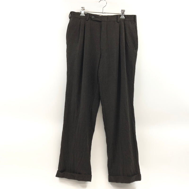 【現状渡し品】【メンズ】 NAUTICA ノーティカ TWO－PLEAT WOOL SLACKS N885 2プリーツ ウールスラックス パンツ ボトムス 158-260827-hn-05-fur サイズ：33×30 カラー：ブラウン 万代Net店