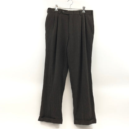 【現状渡し品】【メンズ】 NAUTICA ノーティカ TWO－PLEAT WOOL SLACKS N885 2プリーツ ウールスラックス パンツ ボトムス 158-260827-hn-05-fur サイズ：33×30 カラー：ブラウン 万代Net店