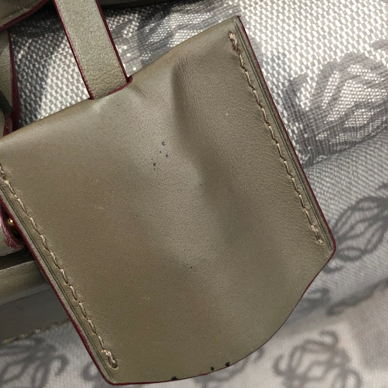 【中古品】【メンズ/レディース】 LOEWE ロエベ MADRID 1846 グレーロゴデザイン　ハンドバック 189-260215-SY-04-iwa 万代Net店