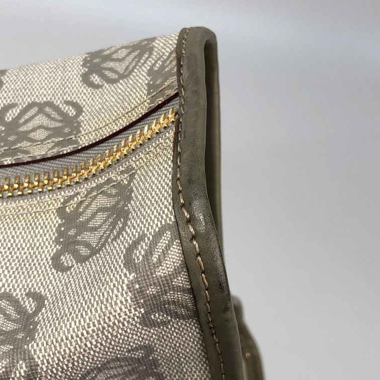 【中古品】【メンズ/レディース】 LOEWE ロエベ MADRID 1846 グレーロゴデザイン　ハンドバック 189-260215-SY-04-iwa 万代Net店