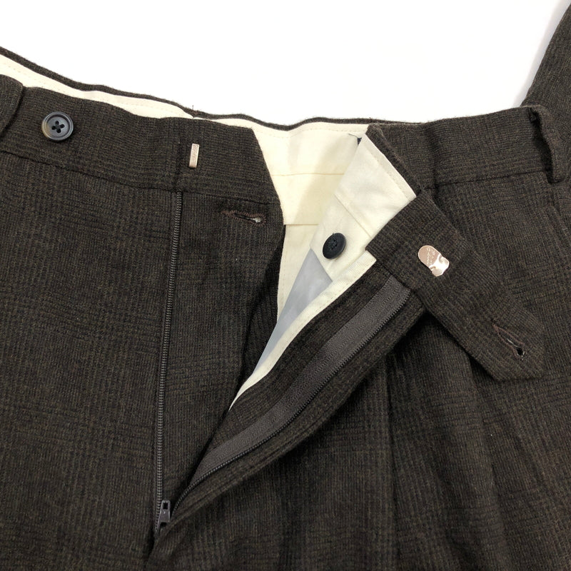 【現状渡し品】【メンズ】 NAUTICA ノーティカ TWO－PLEAT WOOL SLACKS N885 2プリーツ ウールスラックス パンツ ボトムス 158-260827-hn-05-fur サイズ：33×30 カラー：ブラウン 万代Net店
