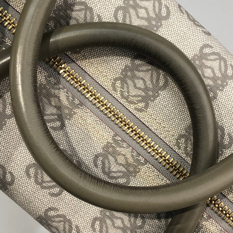 【中古品】【メンズ/レディース】 LOEWE ロエベ MADRID 1846 グレーロゴデザイン　ハンドバック 189-260215-SY-04-iwa 万代Net店