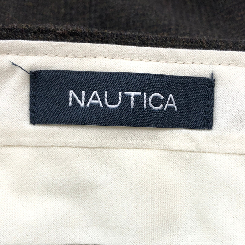 【現状渡し品】【メンズ】 NAUTICA ノーティカ TWO－PLEAT WOOL SLACKS N885 2プリーツ ウールスラックス パンツ ボトムス 158-260827-hn-05-fur サイズ：33×30 カラー：ブラウン 万代Net店