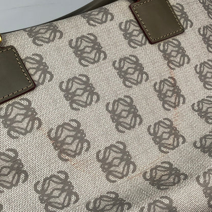 【中古品】【メンズ/レディース】 LOEWE ロエベ MADRID 1846 グレーロゴデザイン　ハンドバック 189-260215-SY-04-iwa 万代Net店