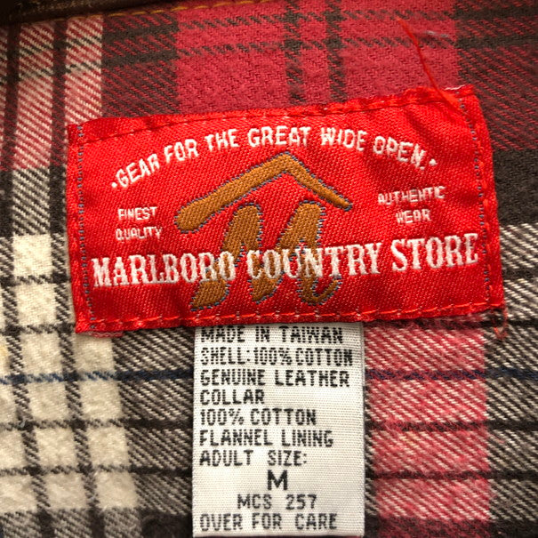 【中古品】【メンズ】  MARLBORO COUNTRY STORE 襟レザーデニムジャケット 146-250228-wy-05-tomh サイズ：M 万代Net店