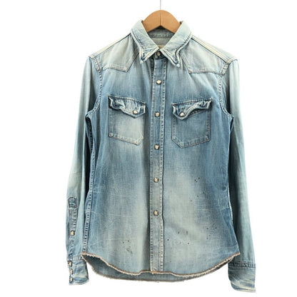 【ジャンク品】【メンズ】 marka マーカ デニムシャツ カジュアルシャツ トップス 140-260316-hn-05-fur サイズ：1 カラー：ブルー系 万代Net店