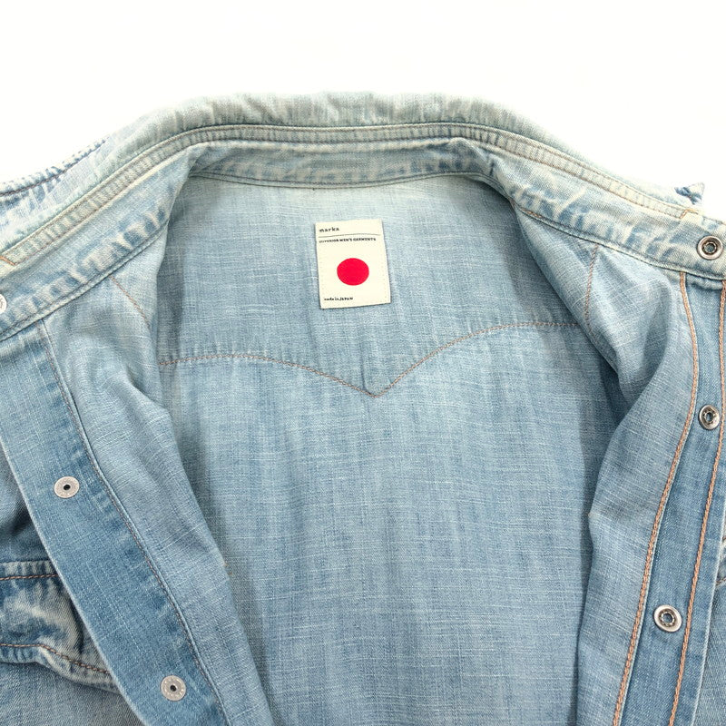 【ジャンク品】【メンズ】 marka マーカ デニムシャツ カジュアルシャツ トップス 140-260316-hn-05-fur サイズ：1 カラー：ブルー系 万代Net店