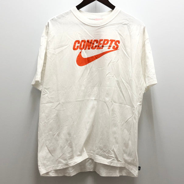 【中古品】【メンズ】 NIKE ナイキ NIKE CONCEPTS半袖Tシャツ 148-250228-wy-03-tomh サイズ：L カラー：ホワイト 万代Net店