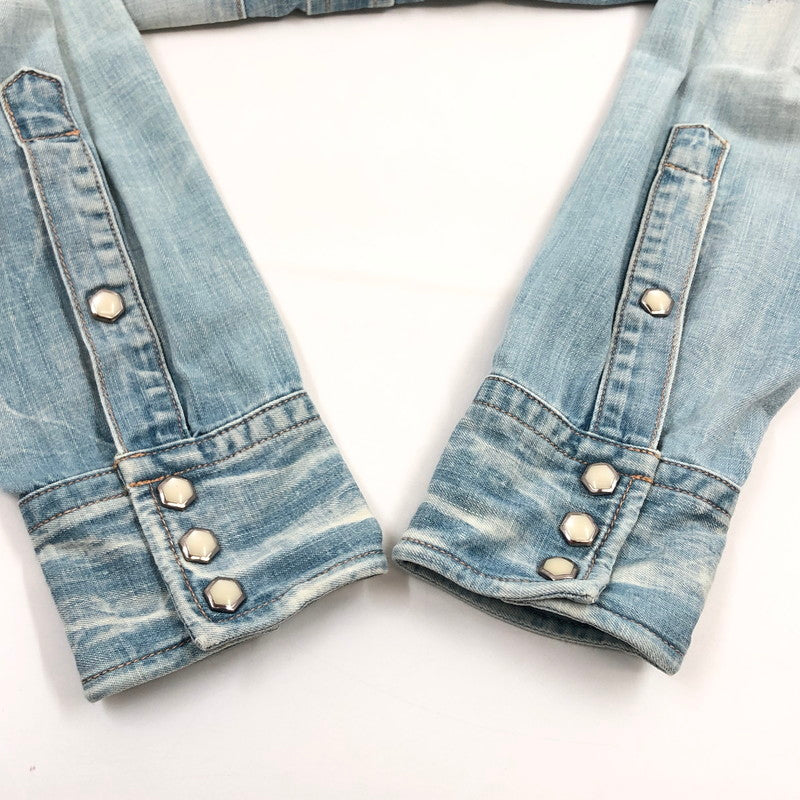 【ジャンク品】【メンズ】 marka マーカ デニムシャツ カジュアルシャツ トップス 140-260316-hn-05-fur サイズ：1 カラー：ブルー系 万代Net店