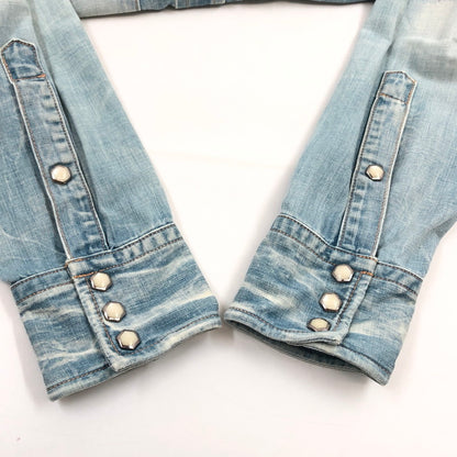 【ジャンク品】【メンズ】 marka マーカ デニムシャツ カジュアルシャツ トップス 140-260316-hn-05-fur サイズ：1 カラー：ブルー系 万代Net店