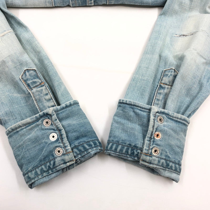 【ジャンク品】【メンズ】 marka マーカ デニムシャツ カジュアルシャツ トップス 140-260316-hn-05-fur サイズ：1 カラー：ブルー系 万代Net店