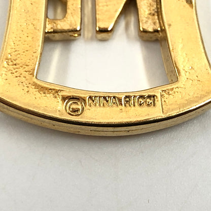 【中古品】【レディース】 NINA RICCI ニナリッチ LOGO NECKLACE ロゴネックレス ペンダント アクセサリー 193-260827-hn-06-fur カラー：ゴールド 万代Net店