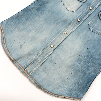 【ジャンク品】【メンズ】 marka マーカ デニムシャツ カジュアルシャツ トップス 140-260316-hn-05-fur サイズ：1 カラー：ブルー系 万代Net店