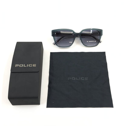 【中古品】【メンズ】 POLICE ポリス STRIPE SQUARE WELLINGTON SUNGLASSES SPLA67JM78L ストライプ スクエアウェリントン サングラス アイウェア 203-260614-hn-12-fur サイズ：54ロ17 143 カラー：ブラック/ホワイト 万代Net店