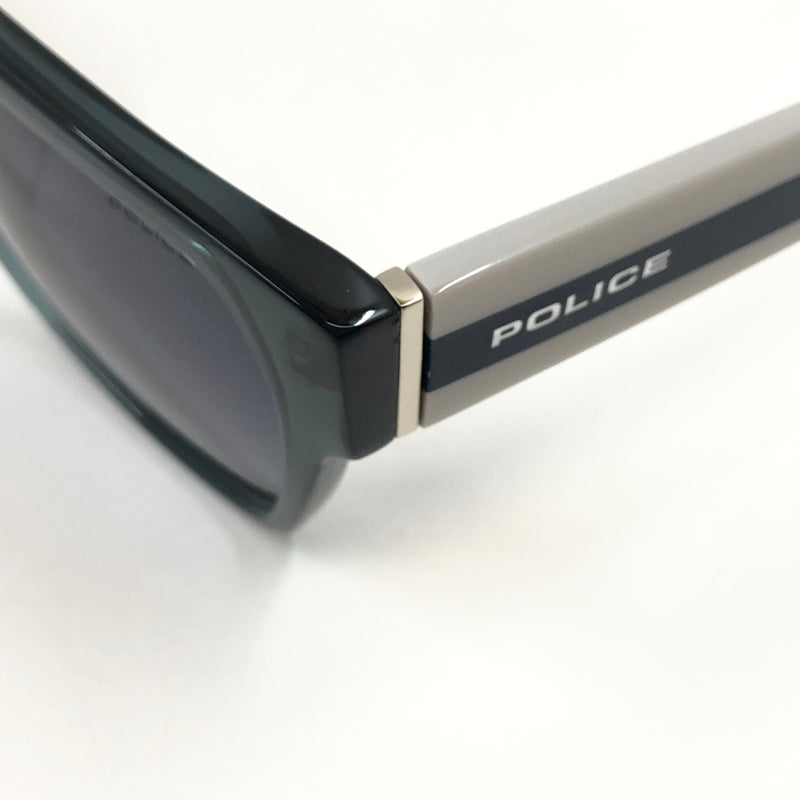 【中古品】【メンズ】 POLICE ポリス STRIPE SQUARE WELLINGTON SUNGLASSES SPLA67JM78L ストライプ スクエアウェリントン サングラス アイウェア 203-260614-hn-12-fur サイズ：54ロ17 143 カラー：ブラック/ホワイト 万代Net店