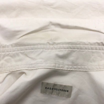 【ジャンク品】【メンズ】 nano universe ナノユニバース 半袖シャツ カジュアルシャツ トップス 147-251103-hn-07-fur サイズ：S カラー：ホワイト系 万代Net店