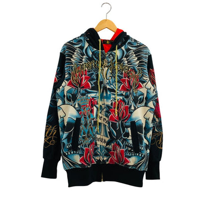 【現状渡し品】【メンズ】 CHRISTIAN AUDIGIER クリスチャンオードジェー 総柄パーカー フルジップ スウェット トップス 141-251012-hn-01-fur サイズ：M カラー：マルチカラー 万代Net店