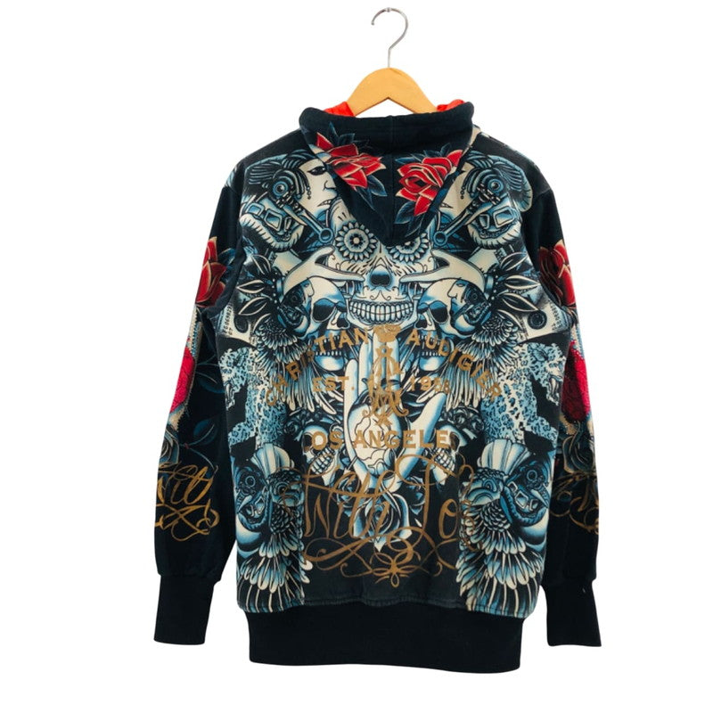 【現状渡し品】【メンズ】 CHRISTIAN AUDIGIER クリスチャンオードジェー 総柄パーカー フルジップ スウェット トップス 141-251012-hn-01-fur サイズ：M カラー：マルチカラー 万代Net店