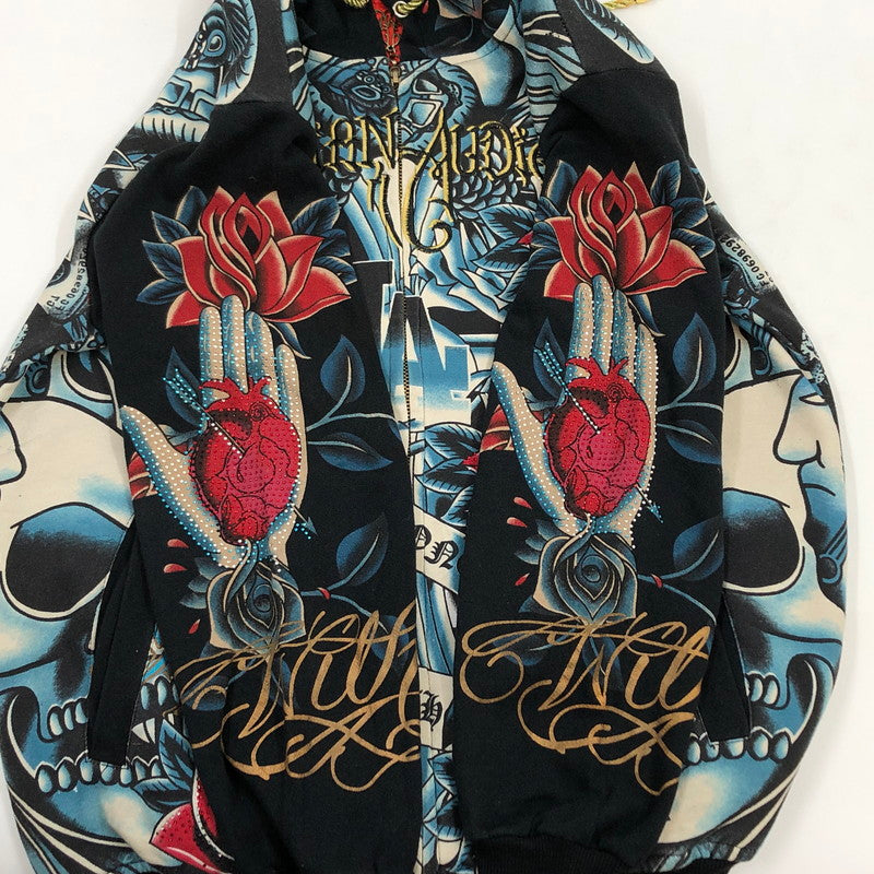 【現状渡し品】【メンズ】 CHRISTIAN AUDIGIER クリスチャンオードジェー 総柄パーカー フルジップ スウェット トップス 141-251012-hn-01-fur サイズ：M カラー：マルチカラー 万代Net店