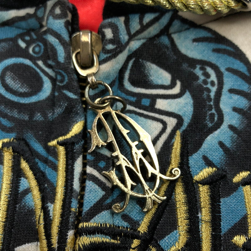 【現状渡し品】【メンズ】 CHRISTIAN AUDIGIER クリスチャンオードジェー 総柄パーカー フルジップ スウェット トップス 141-251012-hn-01-fur サイズ：M カラー：マルチカラー 万代Net店