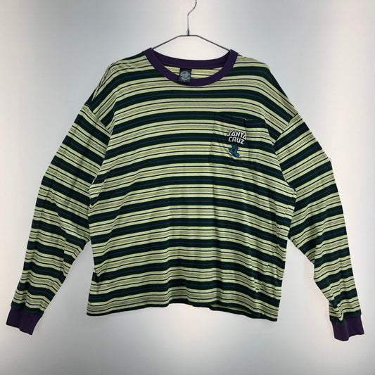【中古品】【メンズ】 SANTA CRUZ ボーダー　ロンＴ 長袖 Tシャツ 147-260223-SY-02-iwa サイズ：M 万代Net店