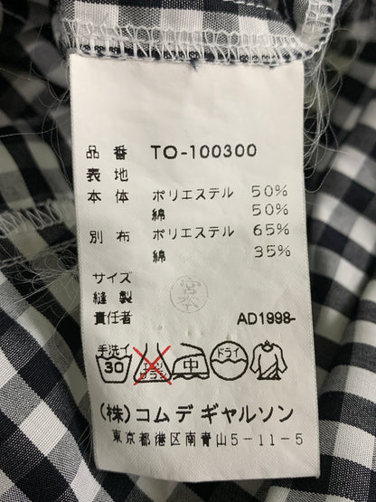 【中古品】【レディース】 TRICOT COMME DES GARCONS トリココムデギャルソン 98年春夏モデル ポリコットンギンガムチェック ワンピース トップス 168-260605-jt-01-min サイズ：サイズ不明 カラー：ホワイト/ブラック 万代Net店