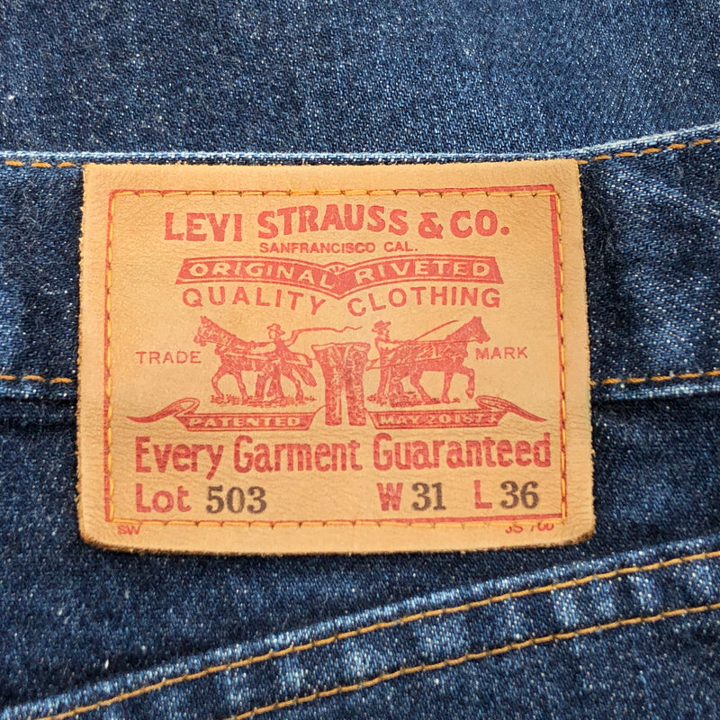 【現状渡し品】【メンズ】 LEVI'S リーバイス 503 DENIM PANTS 刻印J09 デニムパンツ ボトムス 157-260830-hn-02-fur サイズ：31×36 カラー：インディゴ 万代Net店