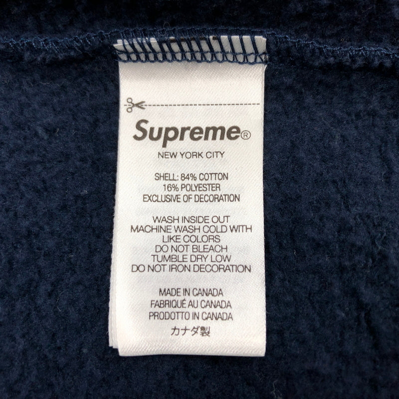 【中古品】【メンズ】 SUPREME シュプリーム ＄ HOODED SWEATSHIRT フーデッド スウェットシャツ パーカー トップス 149-260830-hn-05-fur サイズ：L カラー：ネイビー 万代Net店