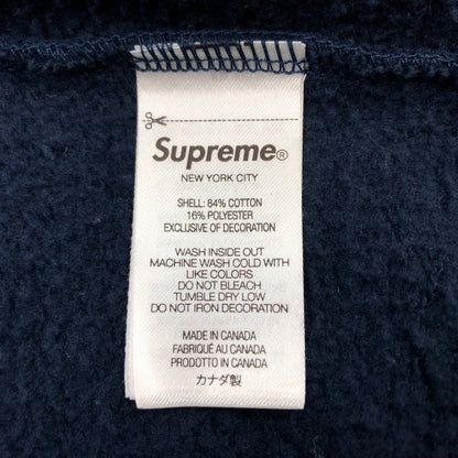 【中古品】【メンズ】 SUPREME シュプリーム ＄ HOODED SWEATSHIRT フーデッド スウェットシャツ パーカー トップス 149-260830-hn-05-fur サイズ：L カラー：ネイビー 万代Net店