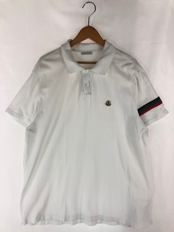 【中古品】【メンズ】 MONCLER モンクレール F10918A70900 84556 POLO SHIRT ポロシャツ 半袖 トップス 141-240823-na-7-tag サイズ：XXXL カラー：ホワイト 万代Net店