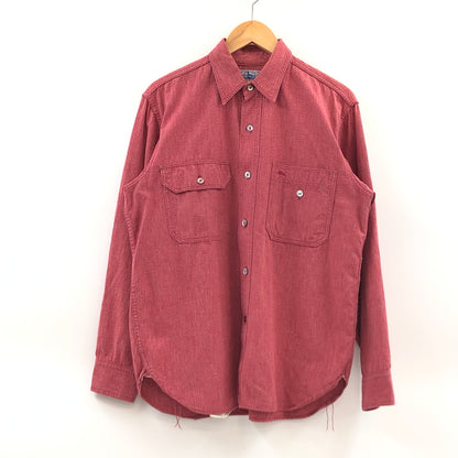【中古品】【メンズ】 THE REAL McCOY'S ザ・リアルマッコイズ UNION MADE WORK L/S SHIRT ユニオンメイド 長袖ワークシャツ トップス 145-260615-hn-03-fur サイズ：不明 カラー：レッド 万代Net店