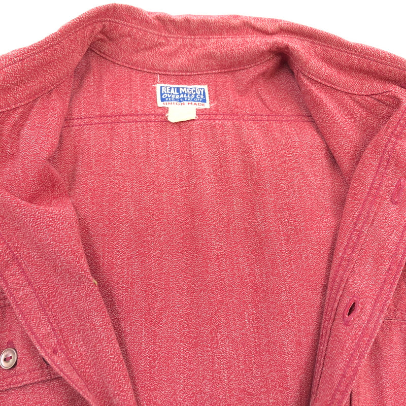 【中古品】【メンズ】 THE REAL McCOY'S ザ・リアルマッコイズ UNION MADE WORK L/S SHIRT ユニオンメイド 長袖ワークシャツ トップス 145-260615-hn-03-fur サイズ：不明 カラー：レッド 万代Net店